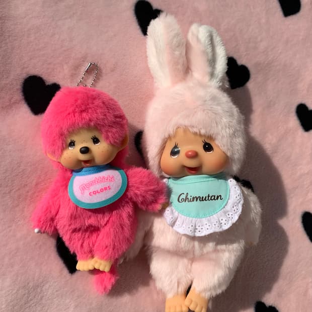 빈티지 몬치치 키링+치무탄 인형세트