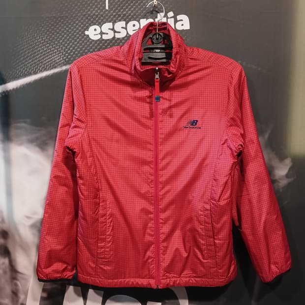 뉴발란스 레드 체크 경량패딩