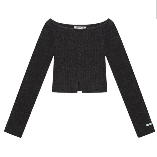 인스턴트펑크 슬림 울 니트 오프숄더