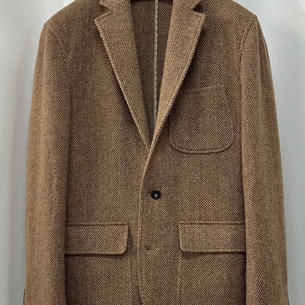 폴로 랄프로렌 브라운 울 헤링본 스포츠 코트 자켓