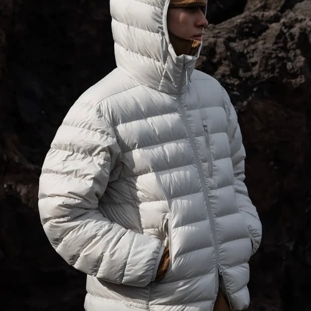 [새상품] 무신사스탠다드 시티레저 후디드 스톤화이트 M