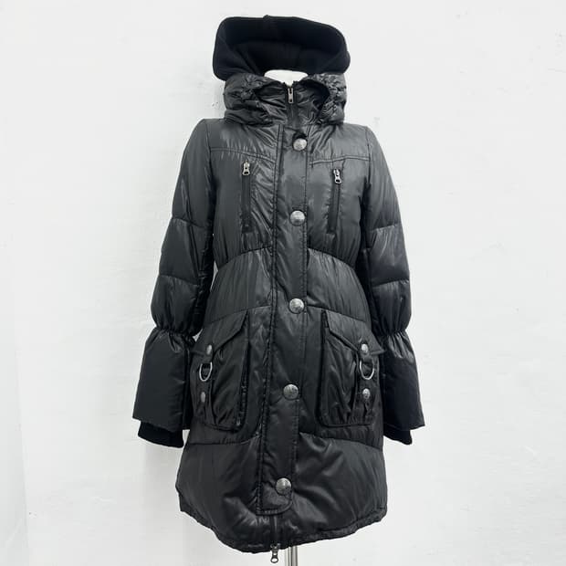 Backs 00s 2way high neck button hood pad