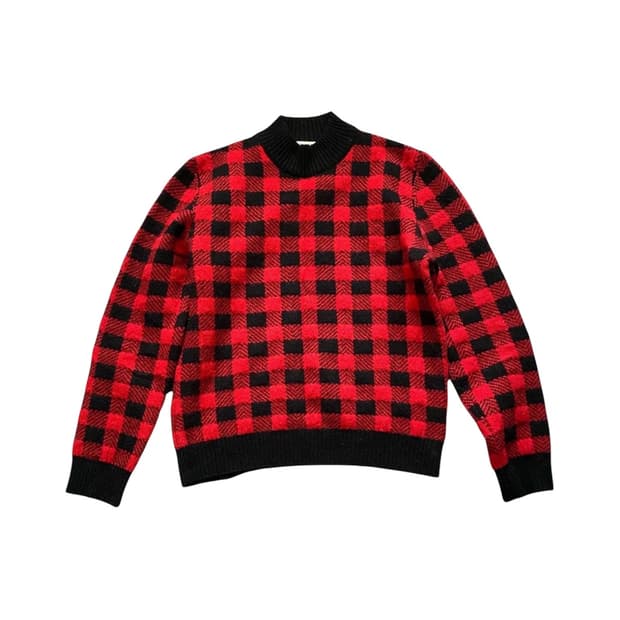 14FW Hedi Slimane Buffalo Check Sweater