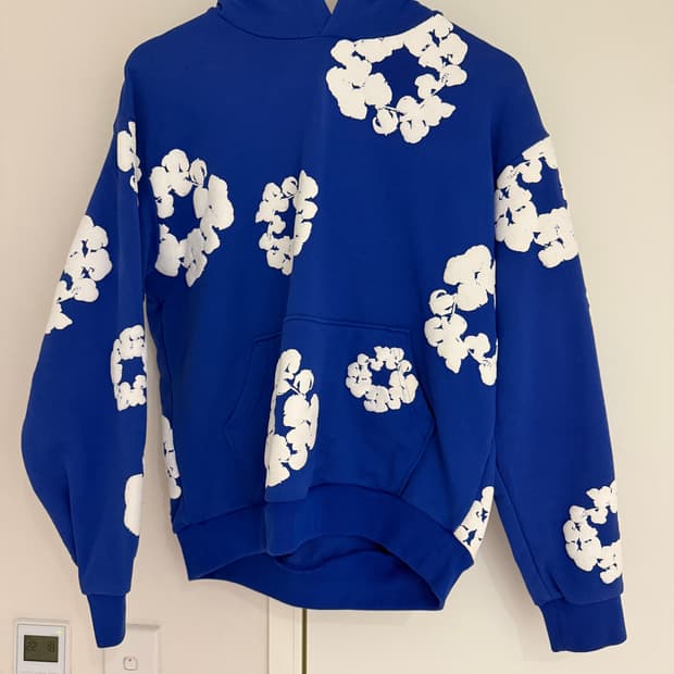 정품 데님티어스 로얄블루 후드티 (M)