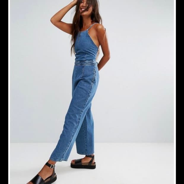 asos 아소스 데님 오버롤 점프수트