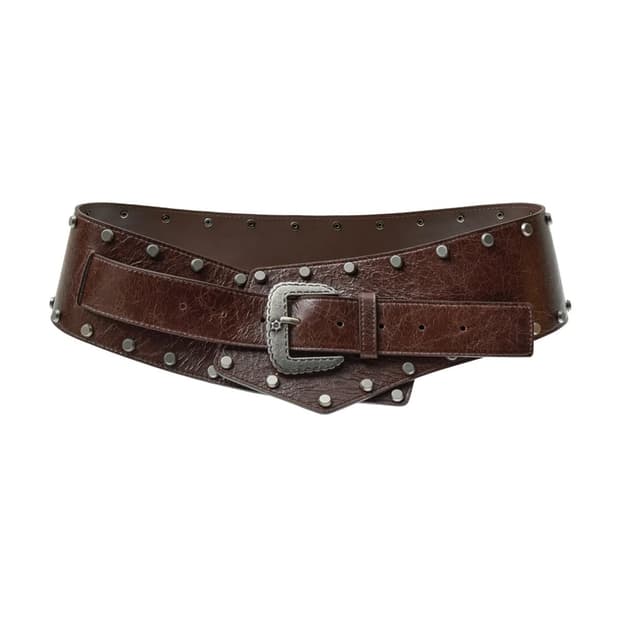2000archives COWBOY STUD BELT (BROWN)