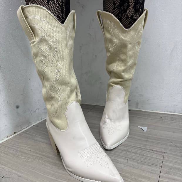 White&Ivory Western Long Boots