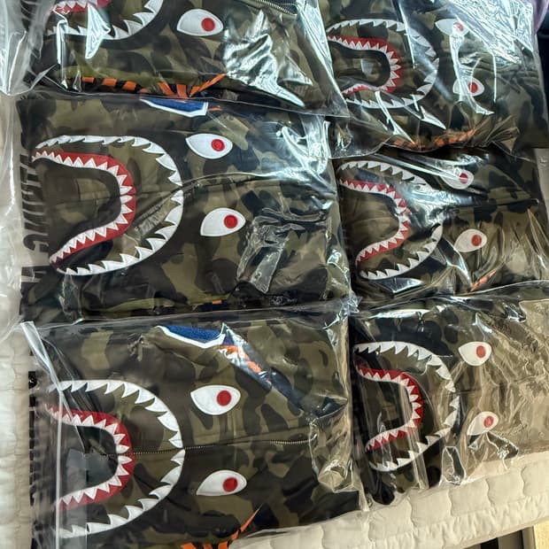 베이프 샤크후드 녹계 l,xl