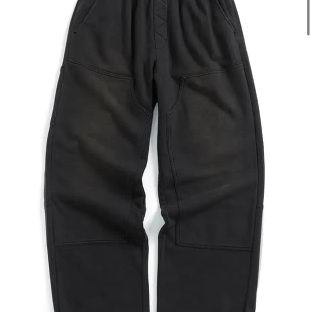해칭룸 vtg Double Knee Sweat Pants - 블랙 2