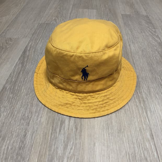 (L-XL) 폴로 랄프로렌 POLO 포니 로고 트윌 버킷햇 옐로우