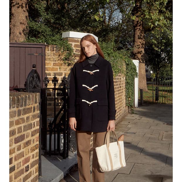 유라고 더플 핸드메이드 울코트 네이비