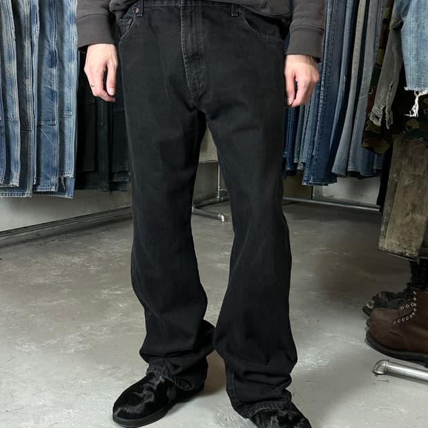 00's 빈티지 리바이스 517 블랙 플레어진