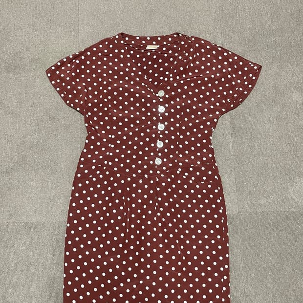 OTTO Collection 도트 버튼 원피스