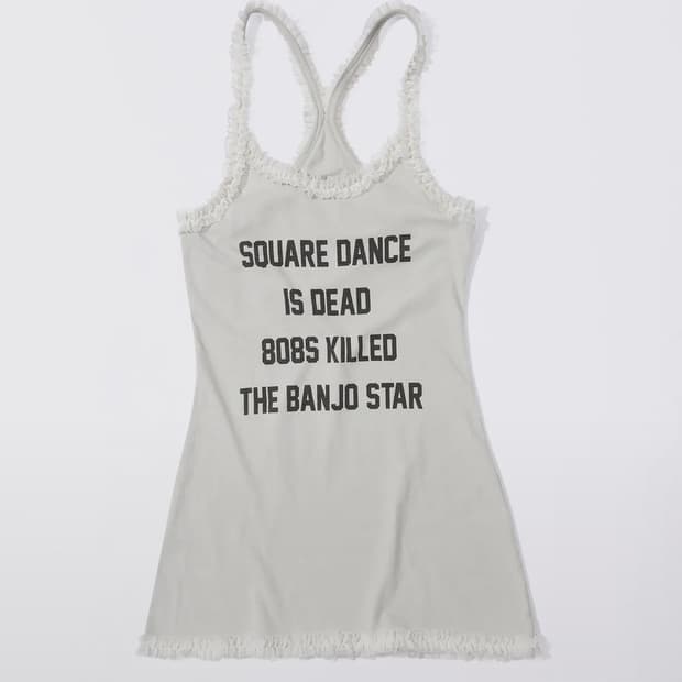 Acid Farm Mini Dress Dirty White