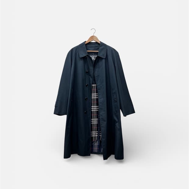 버버리 내피 탈착형 네이비 트렌치 코트 100