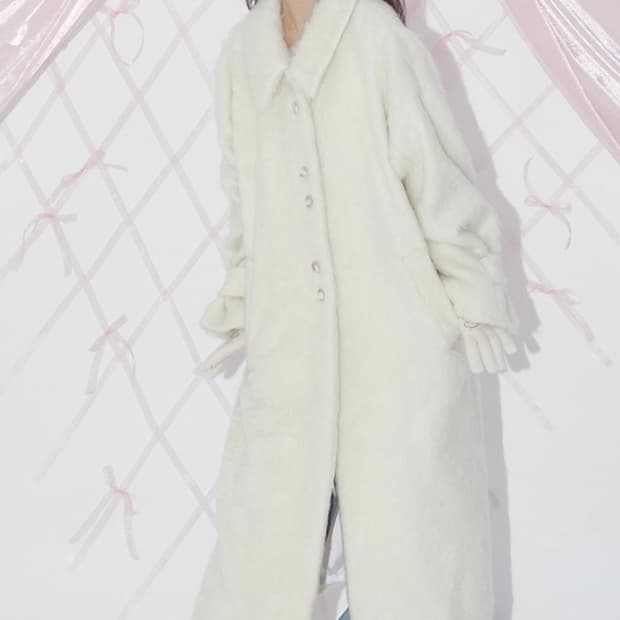 마가린핑거스 헤어리 울 코트 (아이보리)