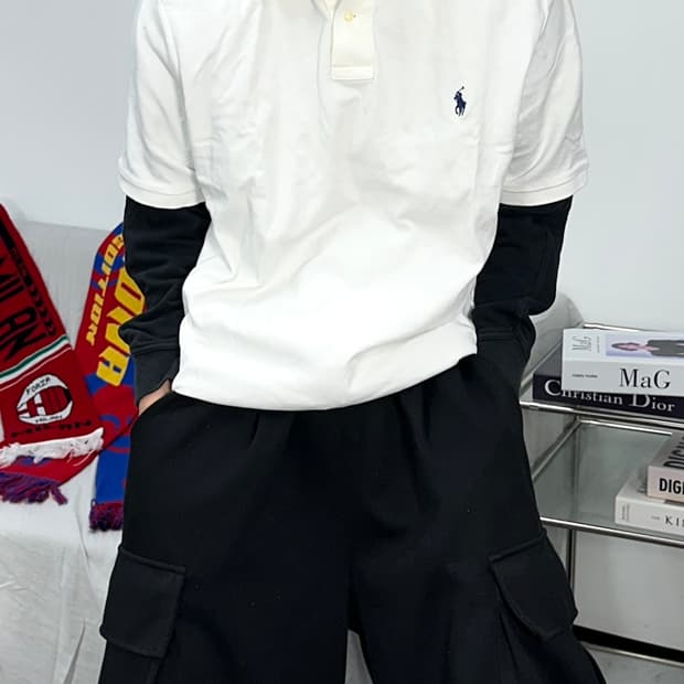 폴로 랄프로렌 화이트 pk 2XL