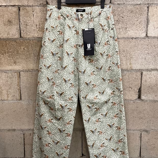 언더커버 준타카하시 플랜트 패턴 코튼 팬츠