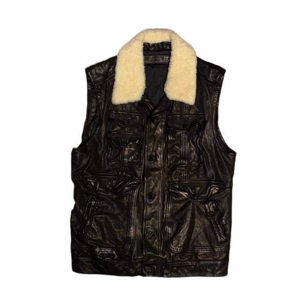 Neil Barrett Fur Leather Vest