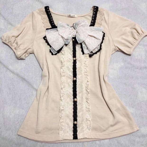 엑시즈팜 빅 리본 탑 히메갸루 라떼갸루