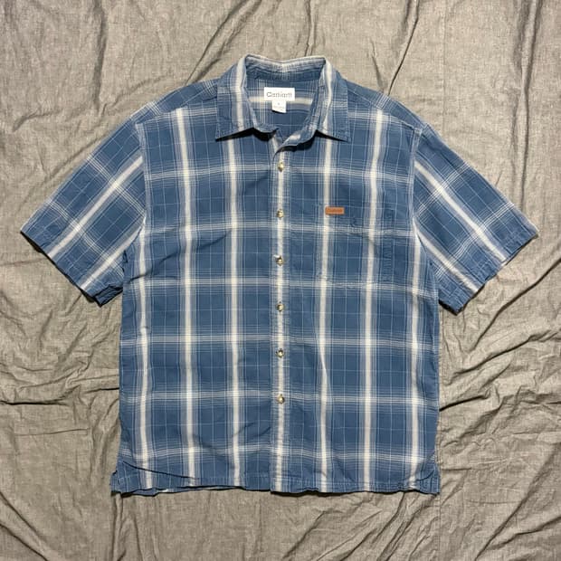 Short Sleeve Ripstop Plaid Shirt