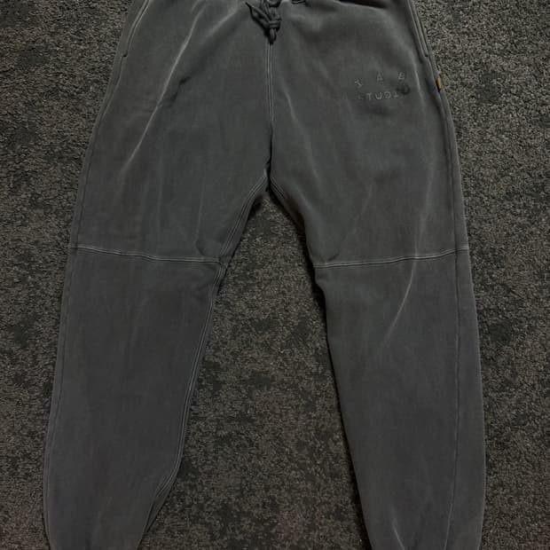 (XL) 아이앱 스튜디오 블록 피그먼트 스웨트팬츠 블랙