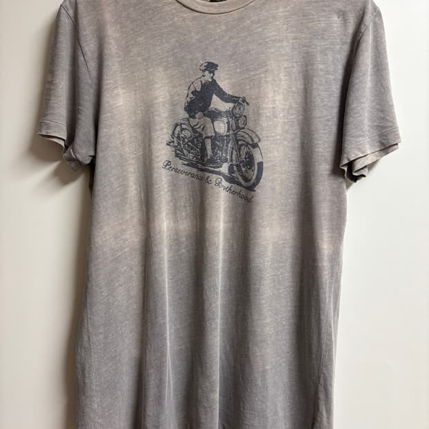 [S] RRL 모터사이클 그래픽 티셔츠 인디고