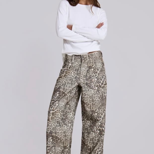 제이디드런던 leopard fade colossus jeans 레오파드