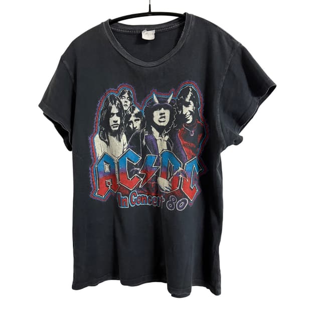 메이드원 AC DC 빈티지 밴드티 XS