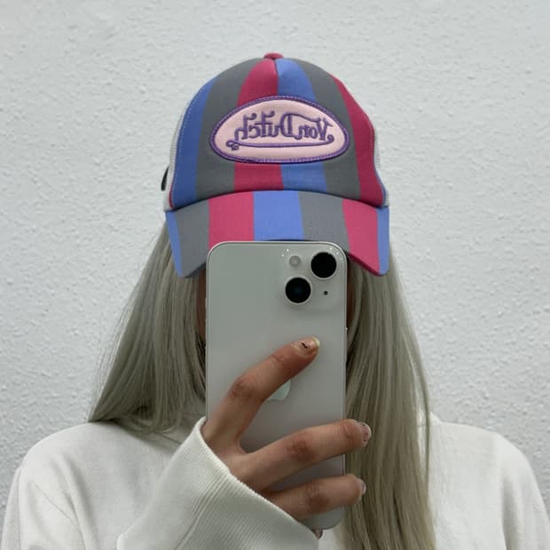 본더치 y2k 멀티 컬러 배색 볼캡