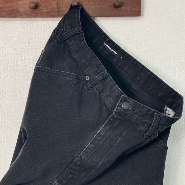 Hatchingroom Wide Curve Jeans Jet Black