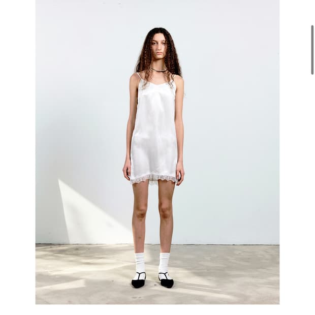 coor 레이스 미니 드레스 아이보리