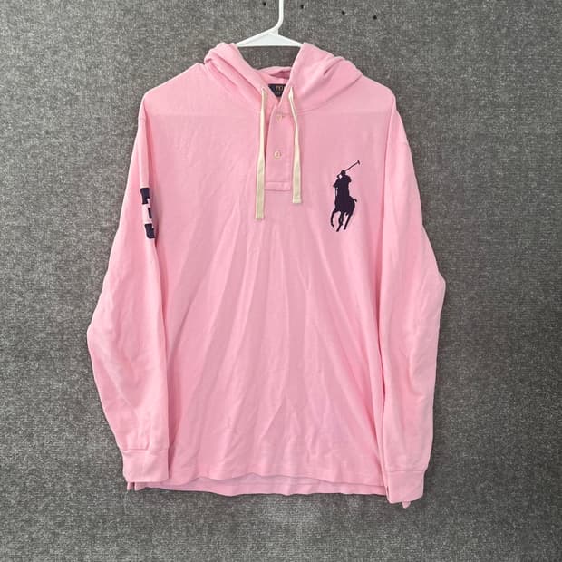 폴로 랄프로렌 빅포니 후드 티셔츠 핑크