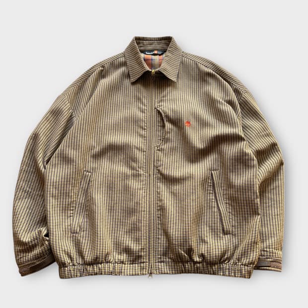 팀버랜드 체크 해링턴 자켓 블루종