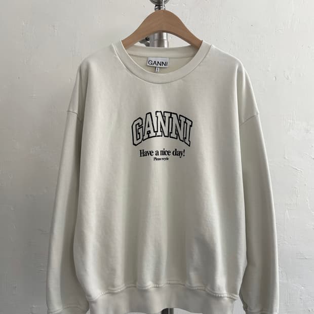 GANNI 가니 로고 맨투맨