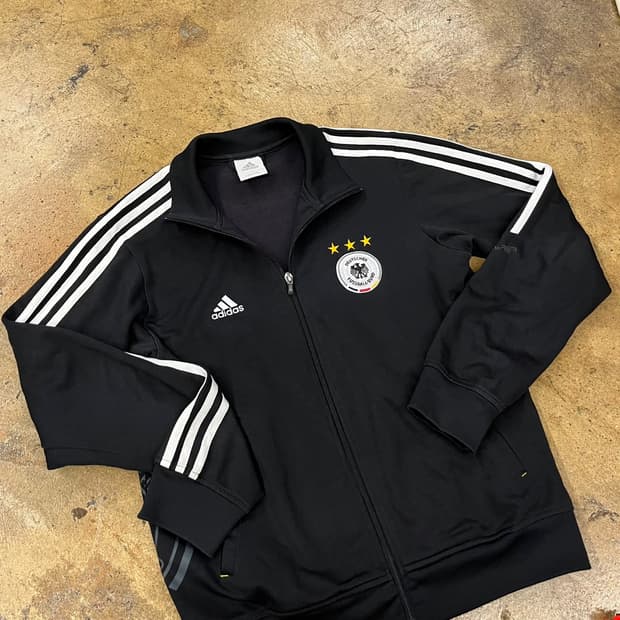 아디다스 독일 블랙 져지 트랙탑 95