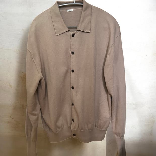 아프레쎄 코튼 폴로 카라 가디건