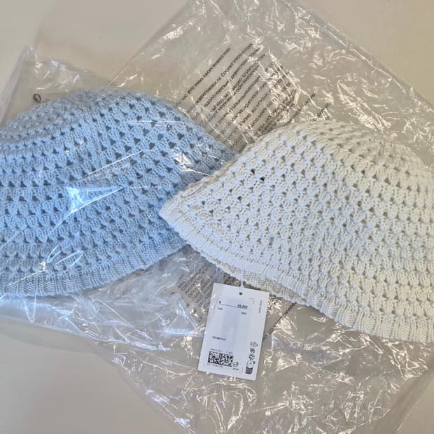 새상품) COS 코스 크로셰 버킷햇 xs/s