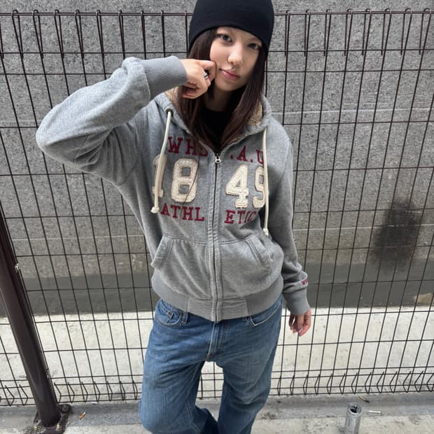 아베크롬비 그레이 후드집업