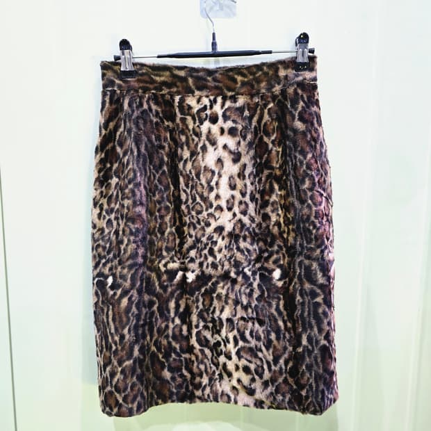 레오파드 호피 스커트 