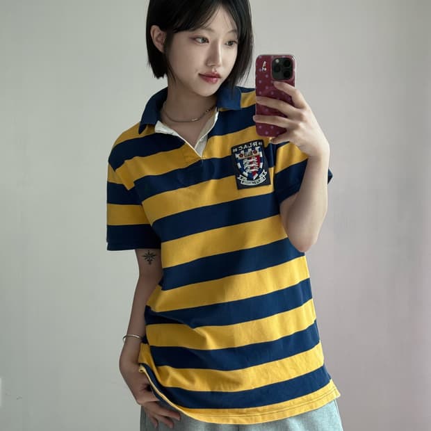 폴로 스트라이프 plac 피케이 티셔츠