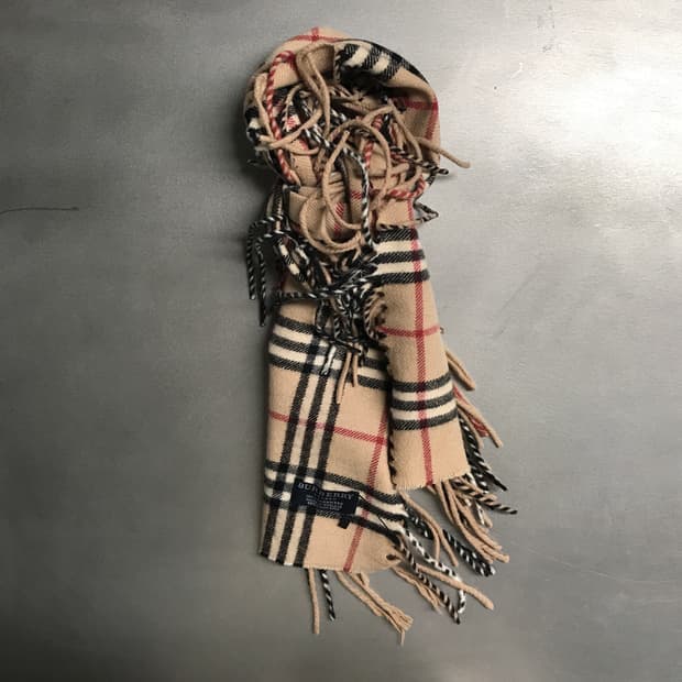 버버리 정품 캐시미어 머플러 베이지