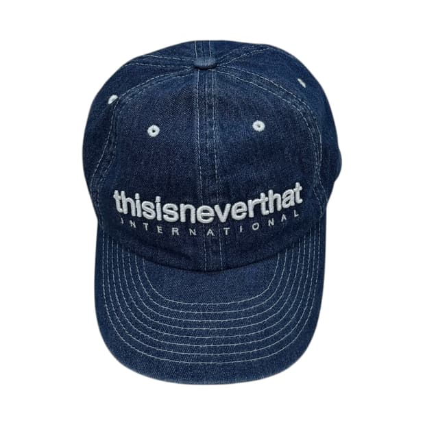 디스이즈네버댓 스펠로고 데님 볼캡 모자