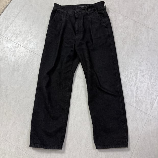 오더아카이브 원턱 와이드 데님팬츠 청바지 48사이즈