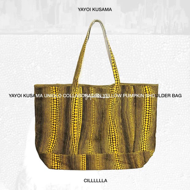 YAYOI KUSAMA 쿠사마 야요이 유니클로 콜라보 옐로펌킨 숄더백