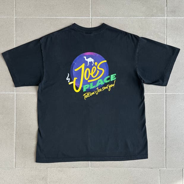 90s 빈티지 카멜 시가렛 티셔츠 XL Joe's place