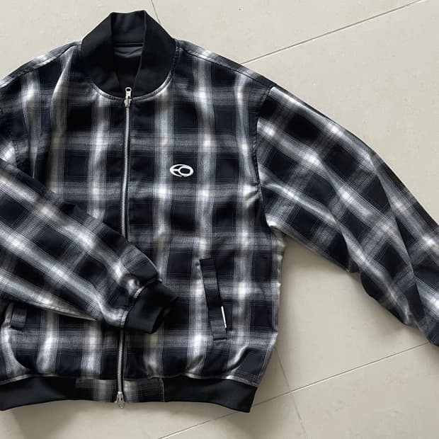 OY 오와이 리버시블 체크 블루종 