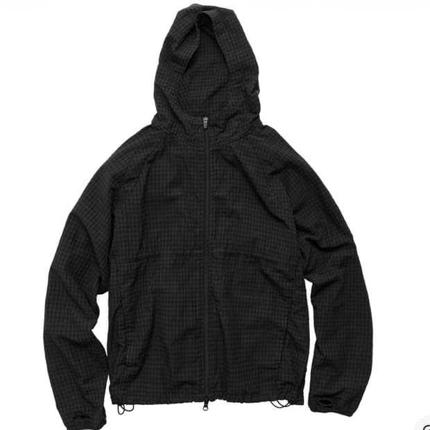 3) 폴리테루 휴먼인덱스 체크 후디 파카 차콜