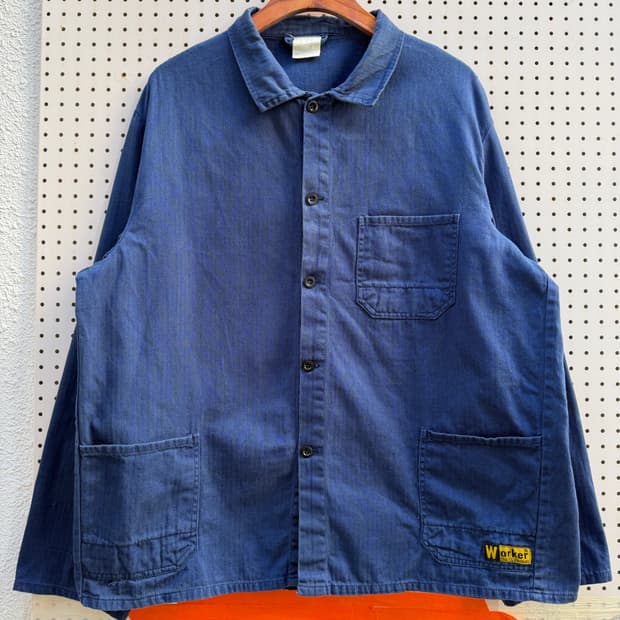 OLD VINTAGE WASHED HBT 헤링본 빈티지프렌치워크자켓