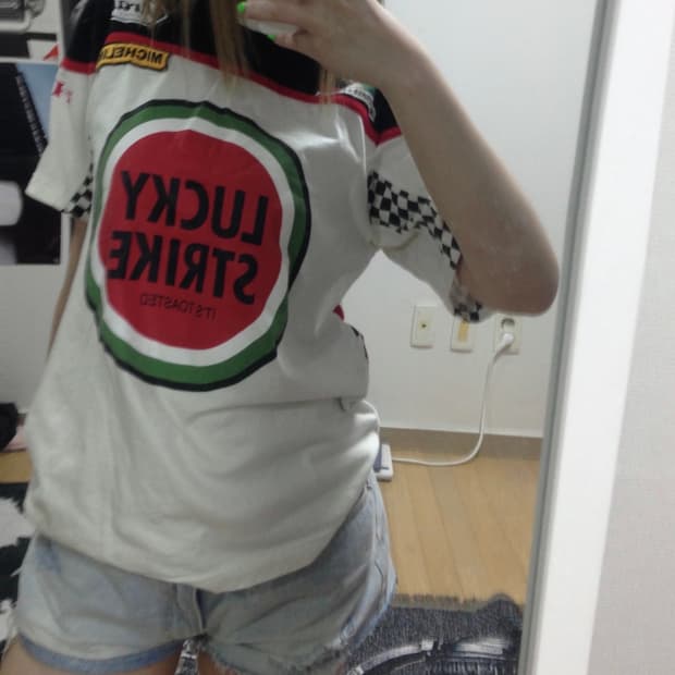 혼다 레이싱 럭키스트라이크 F1 레이싱 티셔츠